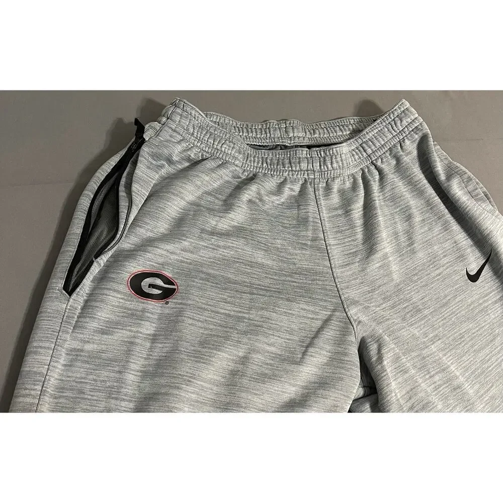 Nike Georgia Bulldogs Dri-Fit Gray Sweatpants XL UGA Logo Performance Pants